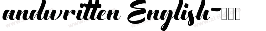 andwritten English字体转换